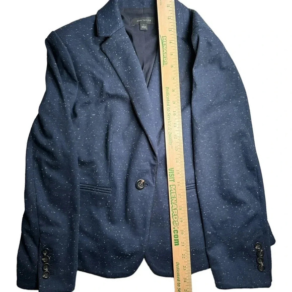 Ann Taylor size 6 Navy Speckled Blazer - Picture 5 of 10